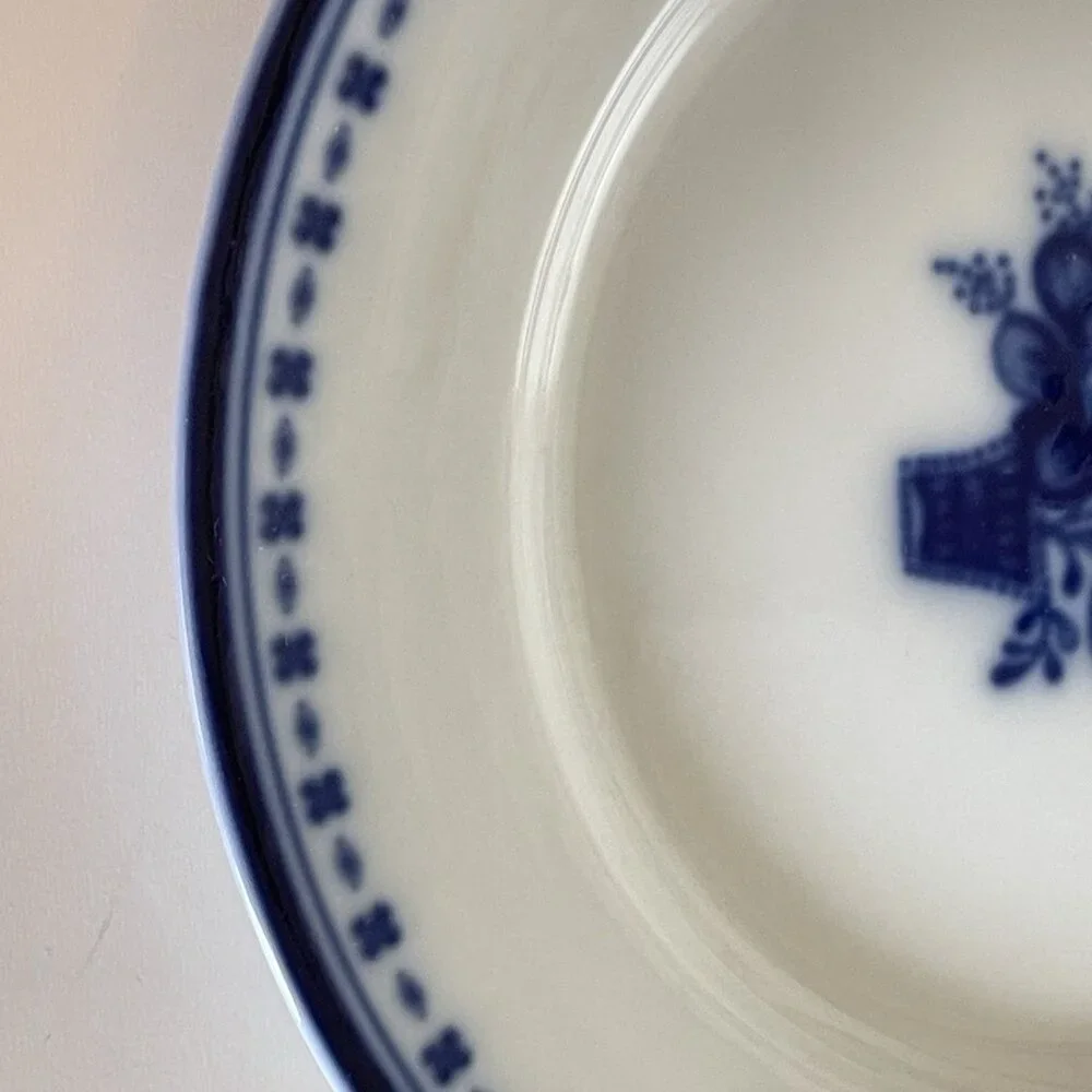 Williams Sonoma Flow Blue Salad Plate Dessert Floral Blue White